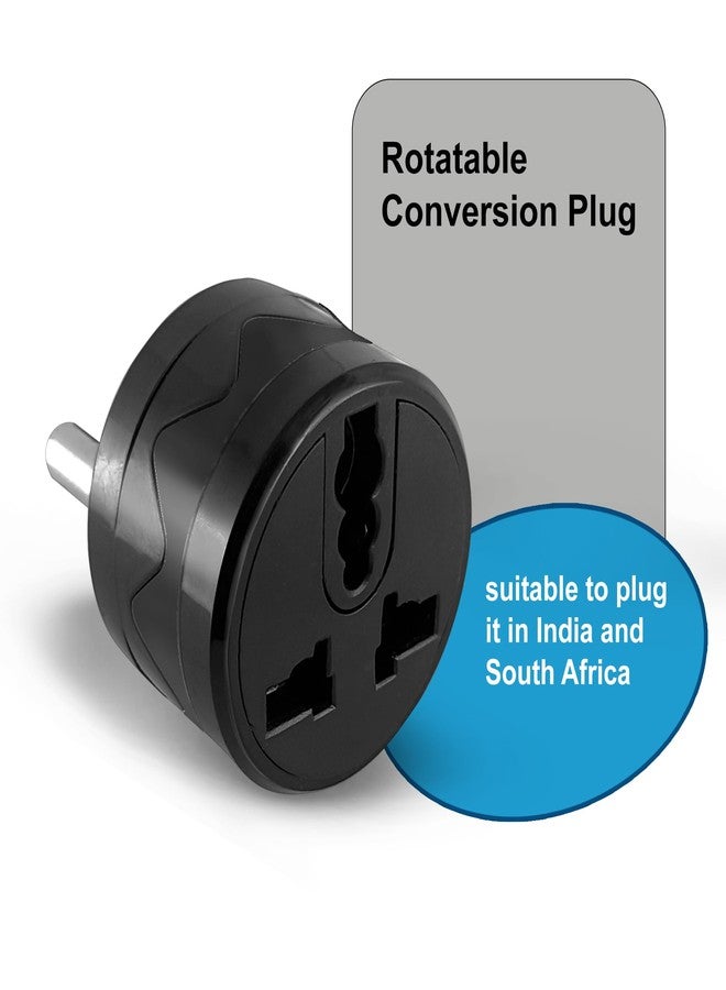 ام كي مقبس MX عالمي ثلاثي الأطراف، محول 5 أمبير إلى 5 أمبير، محول سفر 240 فولت، قابس تحويل دائري ثلاثي الأطراف ثنائي الأطراف قابل للدوران حتى 180 درجة، عبوة من قطعتين - Image 2